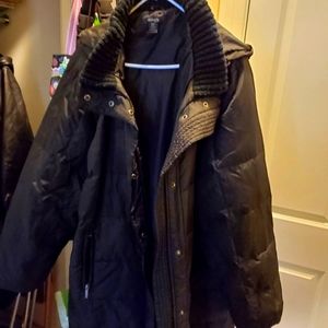 Womans black winter coat